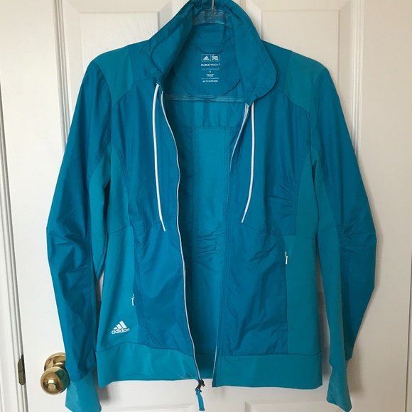 ADIDAS Climaproof Blue Golf Windbreaker Size S - Picture 2 of 9